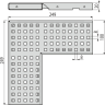 Решетка для дренажного углового желоба 100 мм, оцинкованная сталь Alcadrain ADZ-R123R