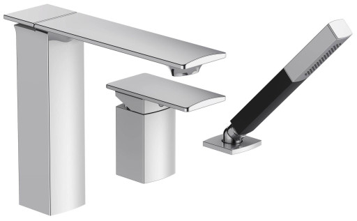 Смеситель для ванны/душа на три отверстия, устанавливаемый на деку Jacob Delafon STANCE E14774-CP