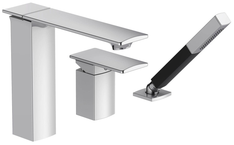 Смеситель для ванны/душа на три отверстия, устанавливаемый на деку Jacob Delafon STANCE E14774-CP