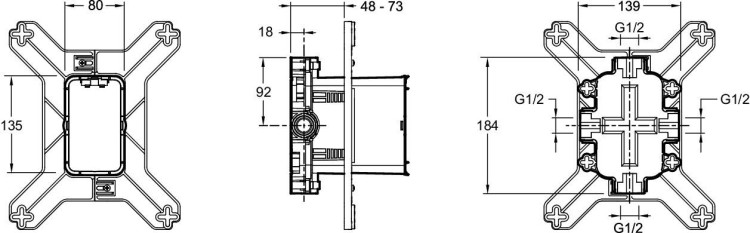 Универсальная система скрытого монтажа Jacob Delafon MODULO 98699D-NF