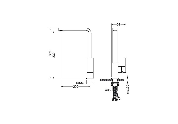 Смеситель для кухни Aquatek AQ1680CR ЛИБРА