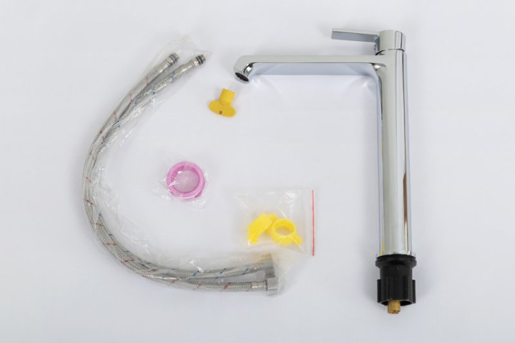 Смеситель для накладной раковины без донного клапана Cezares AURORA-LMC-CRM-W0