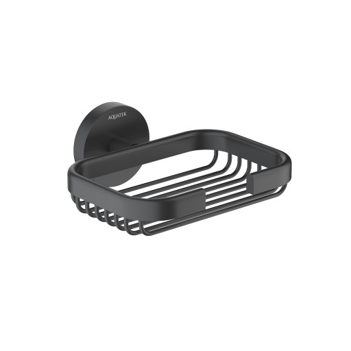 Мыльница решетка Aquatek матовый черный AQ4633MB Бетта