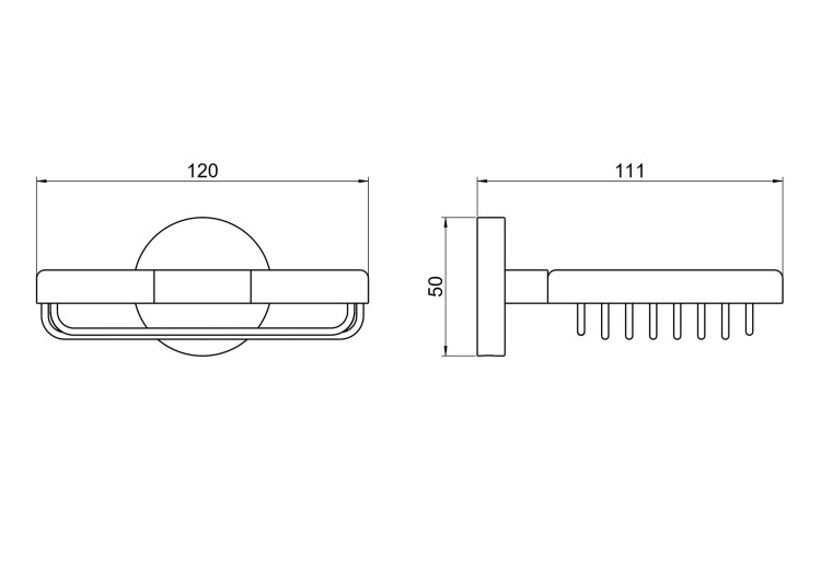 Мыльница решетка Aquatek матовый черный AQ4633MB Бетта
