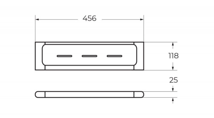 Полка металлическая подвесная ART&MAX AM-E-3982AL