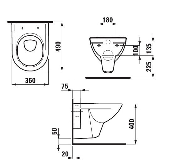 Унитаз Laufen Pro подвесной