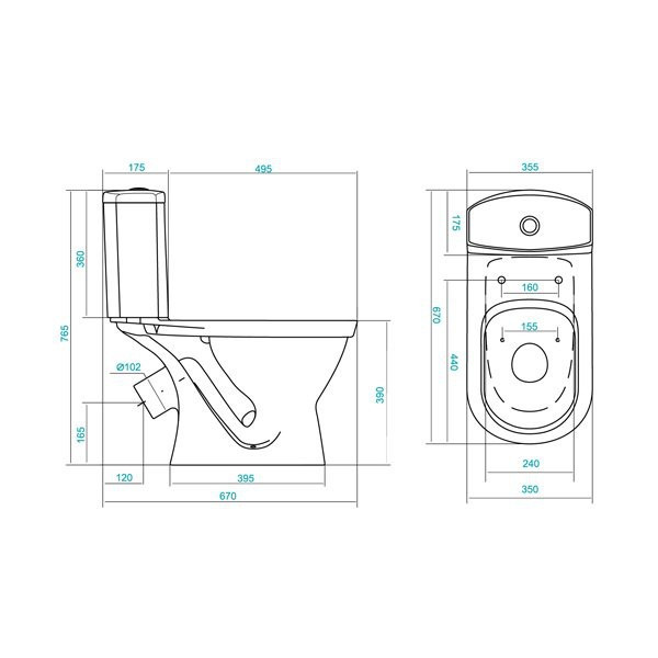 Унитаз Santek Алькор  1.WH30.2.196