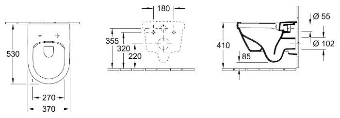 Унитаз Villeroy&Boch Architectura 568410 подвесной
