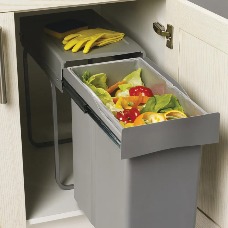 Система сортировки мусора ALBIO 25 40L серый пластик ALVEUS