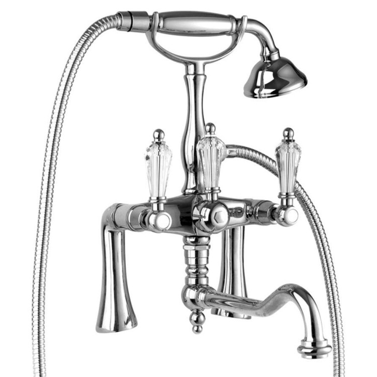 Смеситель на борт ванны с поворотным изливом Cezares DIAMOND-PBV2-03/24-Sw-N