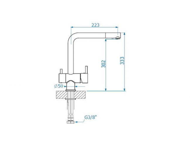 Смеситель для кухни ALVEUS AQUILA SAT