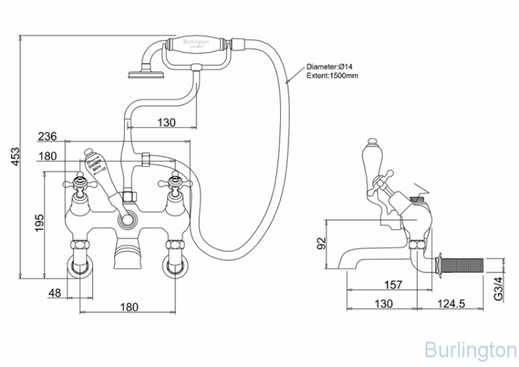 Смеситель для ванны 
