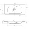 Раковина из искусственного мрамора 800х480х135 Cezares CZR-800/480-LV-MR-NV