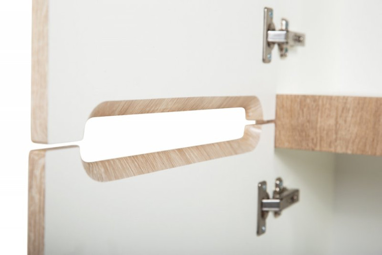 Шкаф подвесной, с двумя распашными дверцами с доводчиками, две полки внутри, правосторонний BelBagno ETNA-1500-2A-SC-BL-P-R