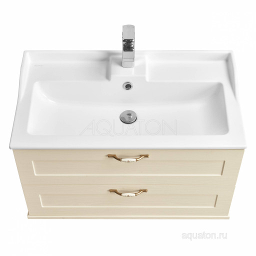 Тумба под раковину Aquaton Леон 80 дуб бежевый 1A186301LBPR0