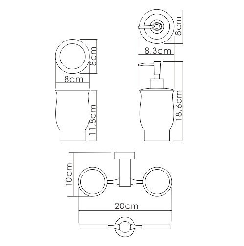 WasserKRAFT K-24289 Держатель стакана и дозатора