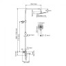 WasserKRAFT A199.118.065.087.CH Thermo Душевой комплект с термостатическим смесителем