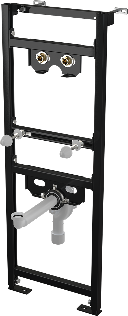Монтажная рама для умывальника и смесителя co встроенным сифоном Alcadrain A104AVS/1120