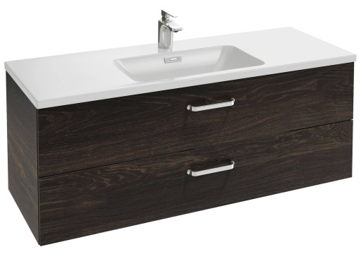 Мебель для раковины-столешницы 120 см, изогнутые ручки, белый, блестящий лак Jacob Delafon VOX EB2071-R1-G1C