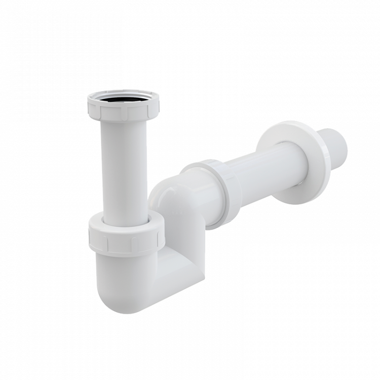 Сифон для умывальника и биде DN40 пластик Alcadrain A45F-DN40