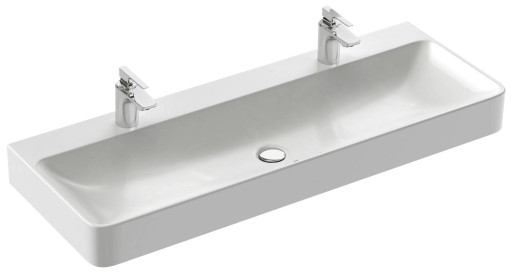 Накладная раковина 120 х 45 см с переливным отверстием и 2 отверстиями для смесителя Jacob Delafon VOXEVA122-00
