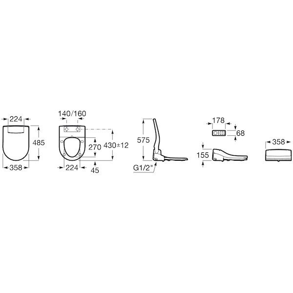 Крышка-сиденье для унитаза Roca Multiclin 804006001