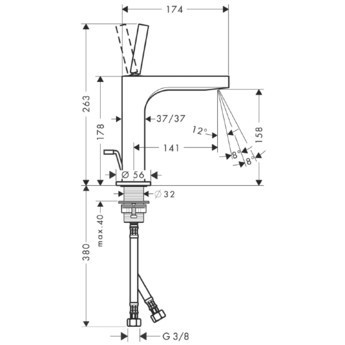 Смеситель для раковины Axor Citterio 39031000