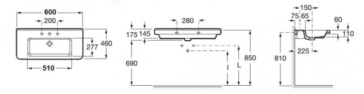 Раковина Roca Dama-N 60 327784000