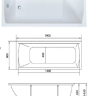 Ванна акриловая прямоугольная 1Marka MODERN MG 190*80