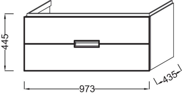 Тумба под раковину Jacob Delafon Reve 98 подвесная
