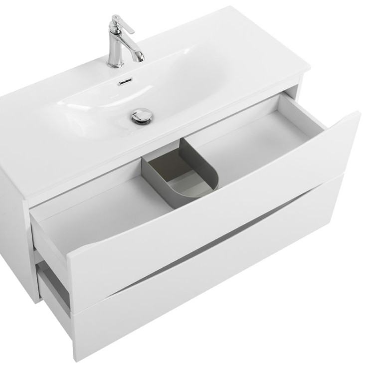 База под раковину подвесная с двумя выкатными ящиками BelBagno MARINO-CER-MINI-900-2C-SO-BO-P