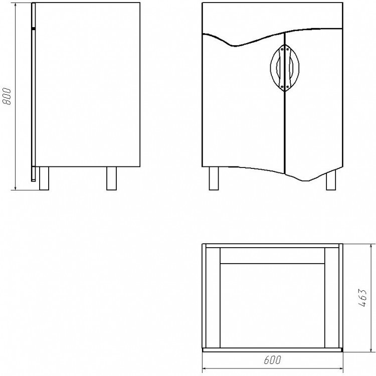 Тумба под раковину Velvex Dali 60 тD-60