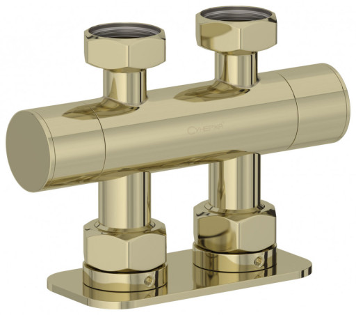 Вентиль 2х3/4&quot; Сунержа прямой скрытый-скрытый EU50 Шампань