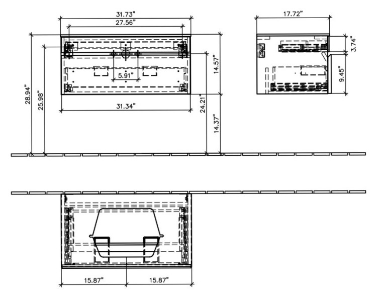 Тумба под раковину Villeroy&Boch Memento 80