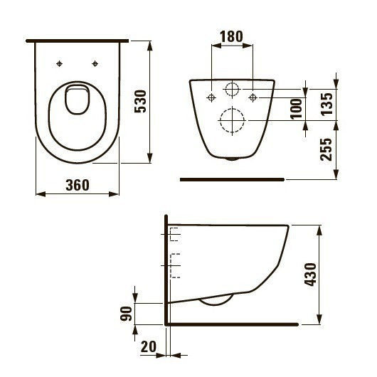 Унитаз Laufen Pro подвесной