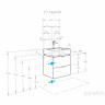 Тумба под раковину Aquaton Скай PRO 50 белый глянец 1A238001SY010
