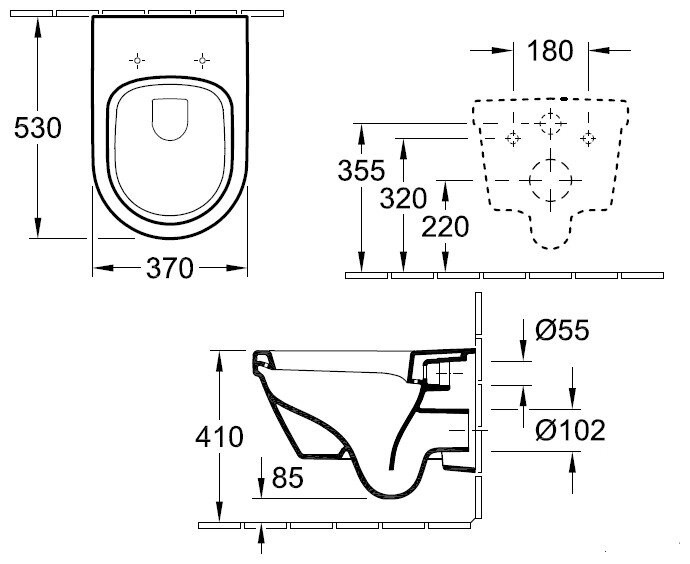 Унитаз Villeroy&Boch Architectura 5684H101 подвесной