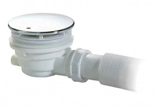 Сифон для акриловых и SMC поддонов с гидрозатвором универсальный, диаметр 90 мм Cezares CZR-01-90