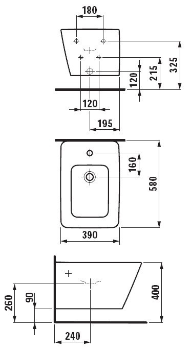 Биде Laufen Alessi Dot 8.3090.1 подвесное