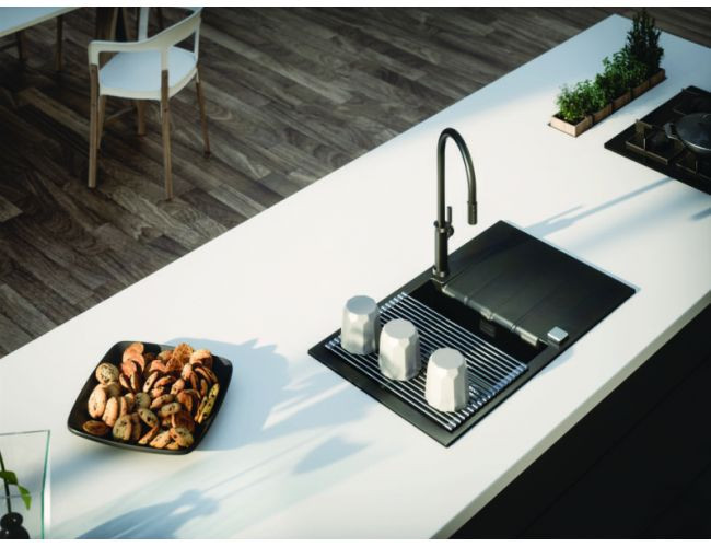 Мойка ALVEUS GRANITAL CADIT 20 CARBON - G91 790 X 500 1X в комплекте с сифоном 1132823,