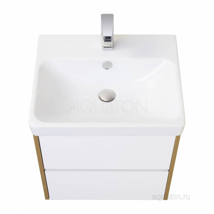 Тумба под раковину AQUATON Сканди 70 белая, дуб рустикальный 1A251801SDZ90