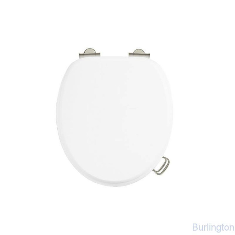 Сиденье на унитаз, цвет Белый, ХРОМ