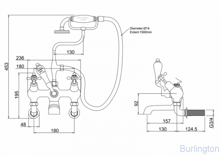 Смеситель для ванны 