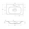 Раковина из искусственного мрамора, 1000x480x135 Cezares CZR-1000/480-LV-MR-NV
