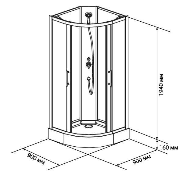 Душевая кабина Ravak Blix BOXCP4-90