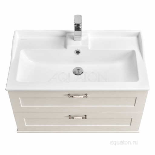 Тумба под раковину Aquaton Леон 80 дуб белый 1A186301LBPS0