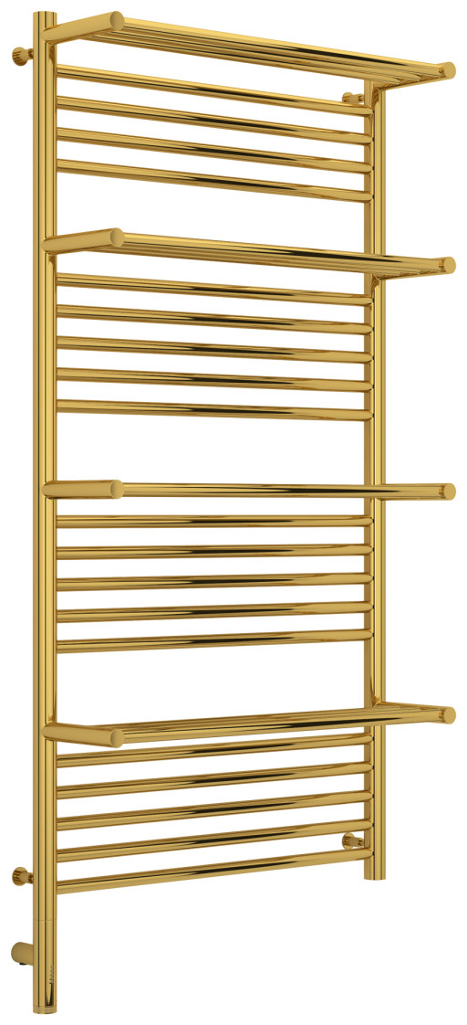 Полотенцесушитель электрический Сунержа Богема с 4 полками 3.0 1200х600 / МЭМ левый Золото