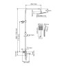 WasserKRAFT A199.118.141.087.CH Thermo Душевой комплект с термостатическим смесителем