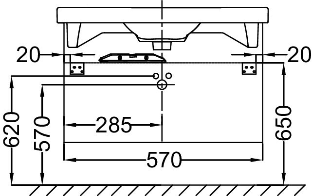 Мебель 60 см для раковины-столешницы Jacob Delafon ODEON UP EB878-E10