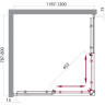 Душевой уголок BELBAGNO UNO-AH-2 BelBagno UNO-AH-2-90/70-C-Cr